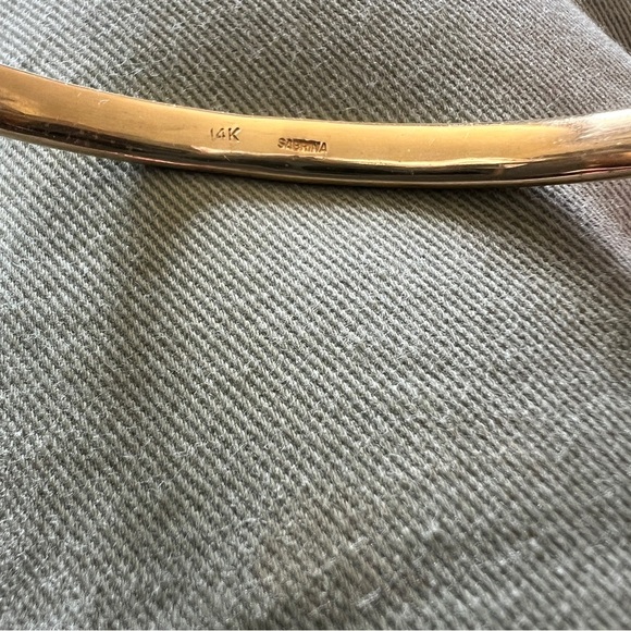 Women’s 14k Yellow Gold Diamond Bracelet Bangle by Sabrina - Picture 9 of 15